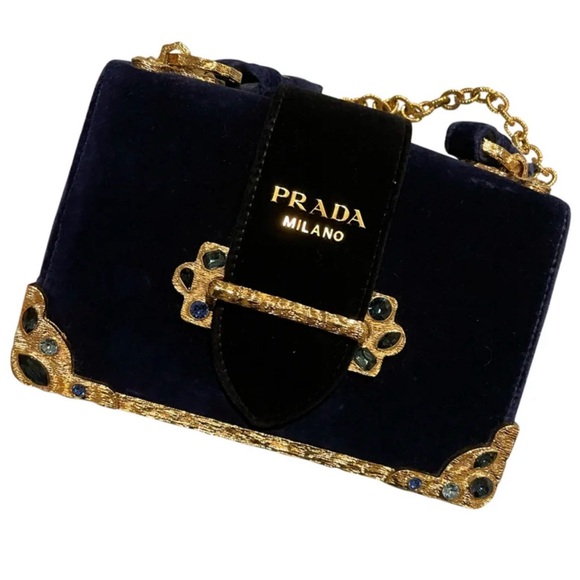 Prada Cahier Velvet Crossbody Bag - Picture 1 of 5